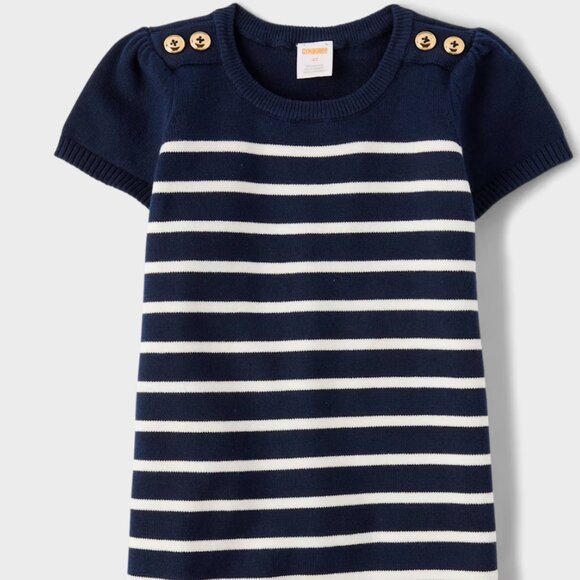 Gymboree Girls' Striped Sweater Dress - Size 5T - Navy Blue & White (NWT) - Picture 1 of 7